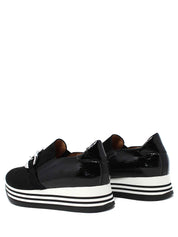 Slip-on Nero Argento Grace Shoes
