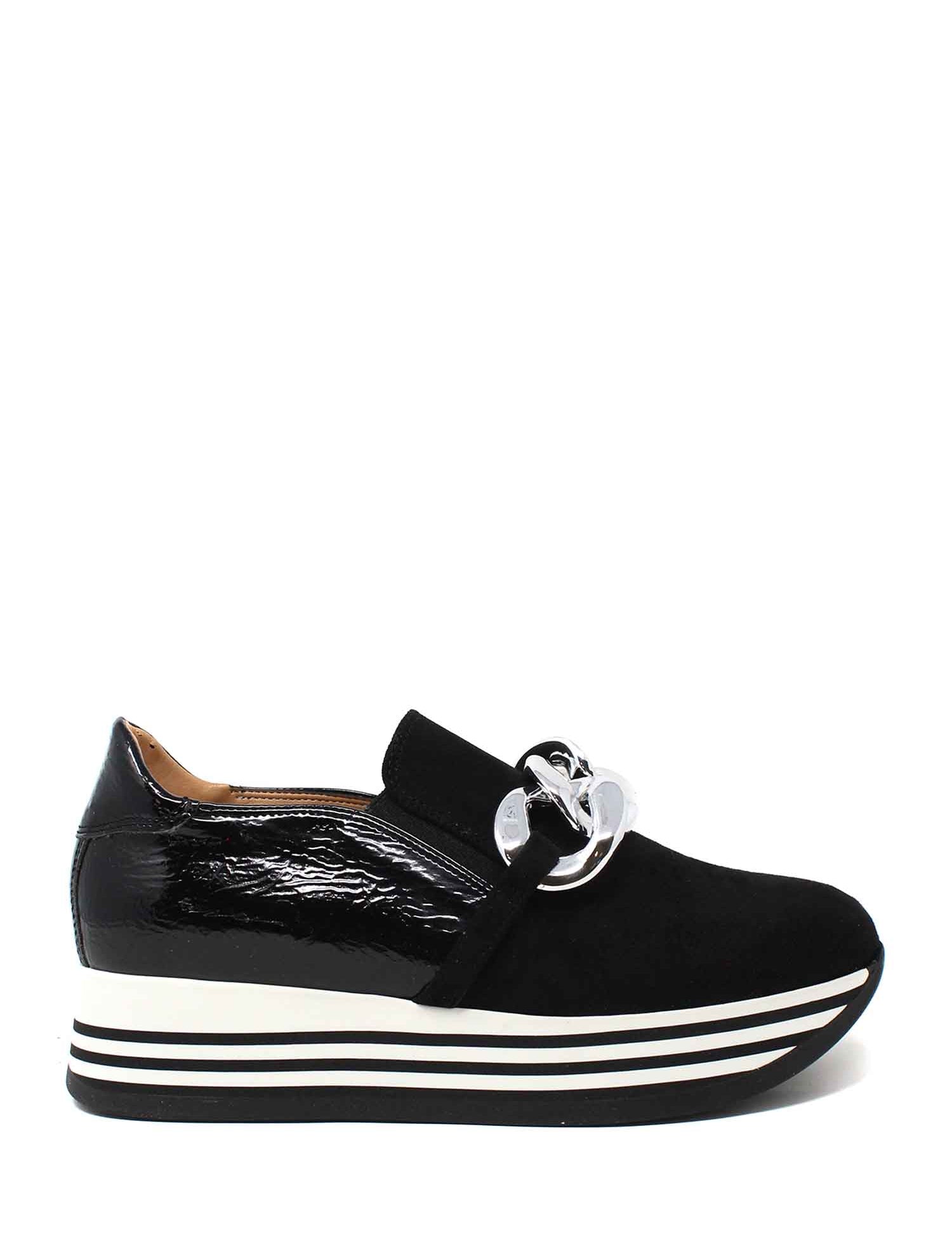 Slip-on Nero Argento Grace Shoes