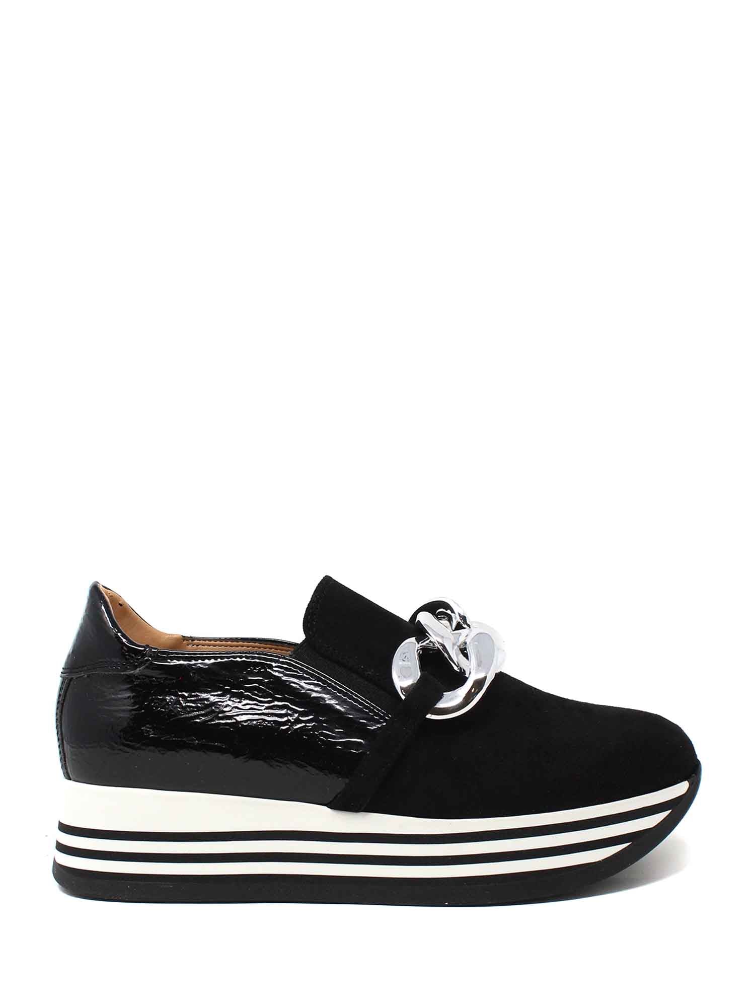 Slip-on Nero Argento Grace Shoes