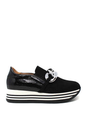 Slip-on Nero Argento Grace Shoes