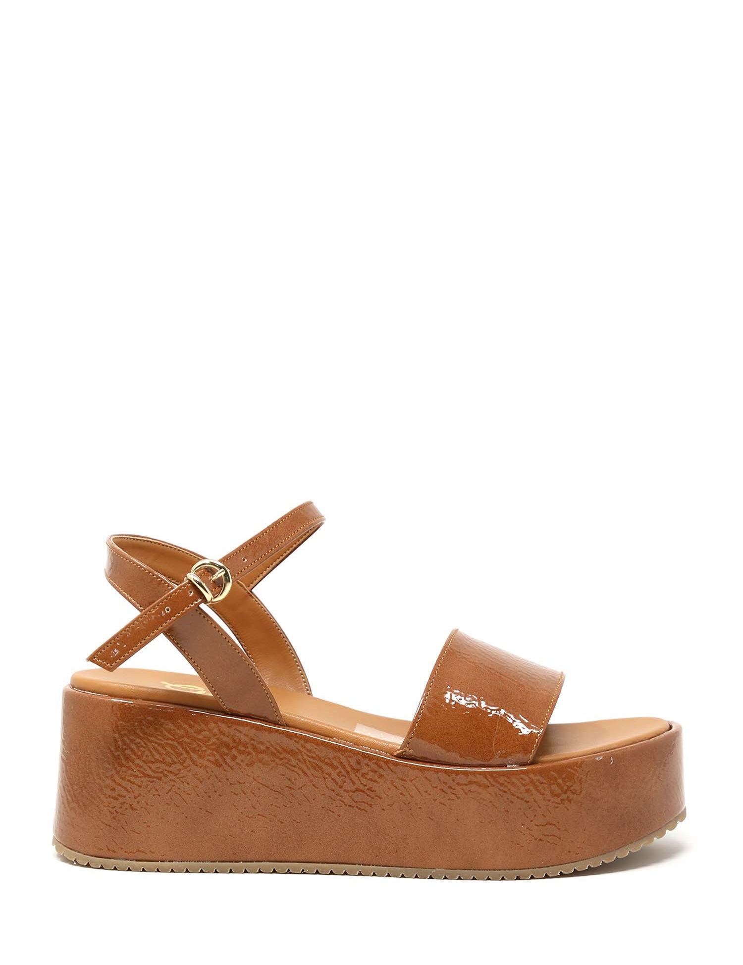 Sandali zeppa Marrone Grace Shoes