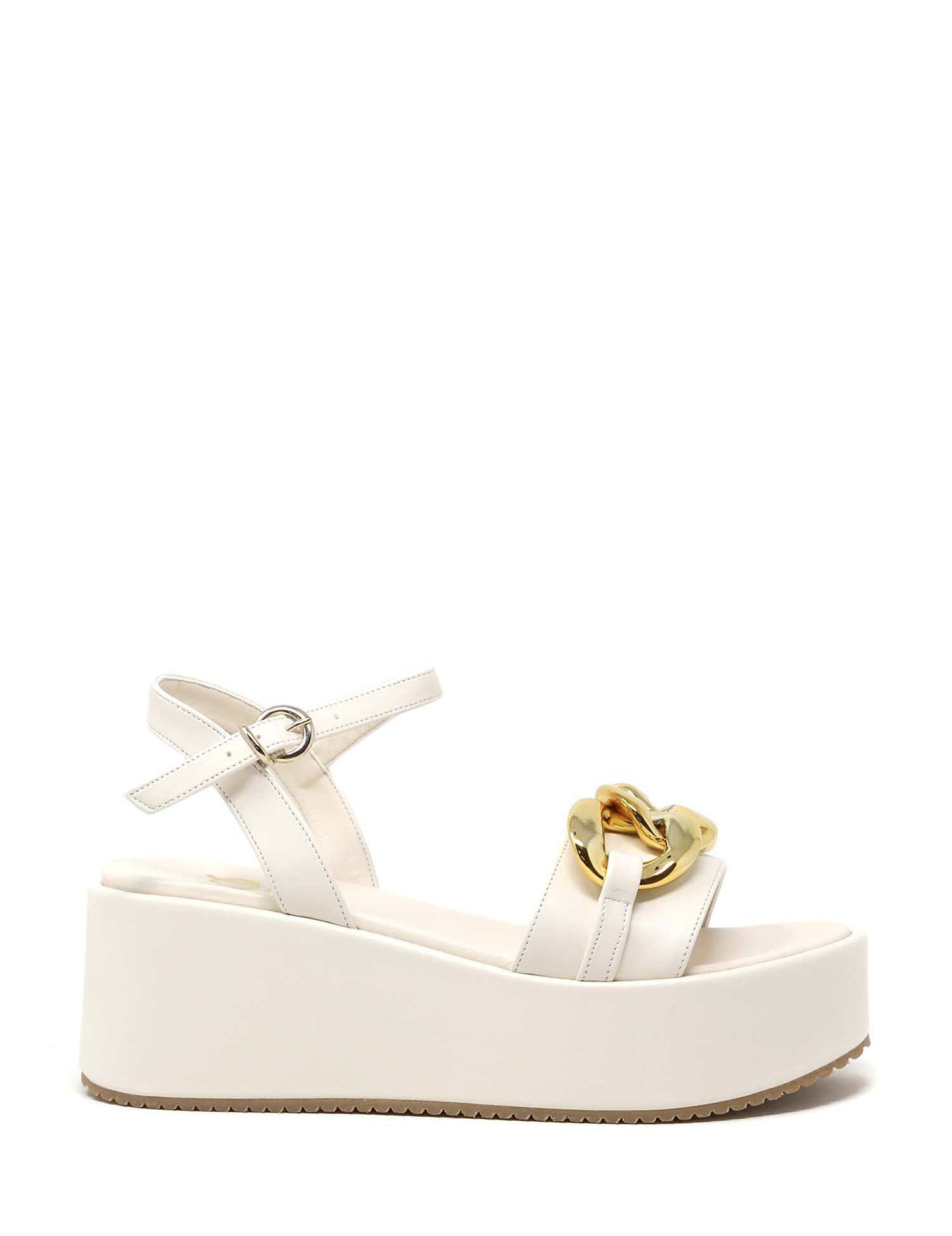 Sandali zeppa Beige Grace Shoes