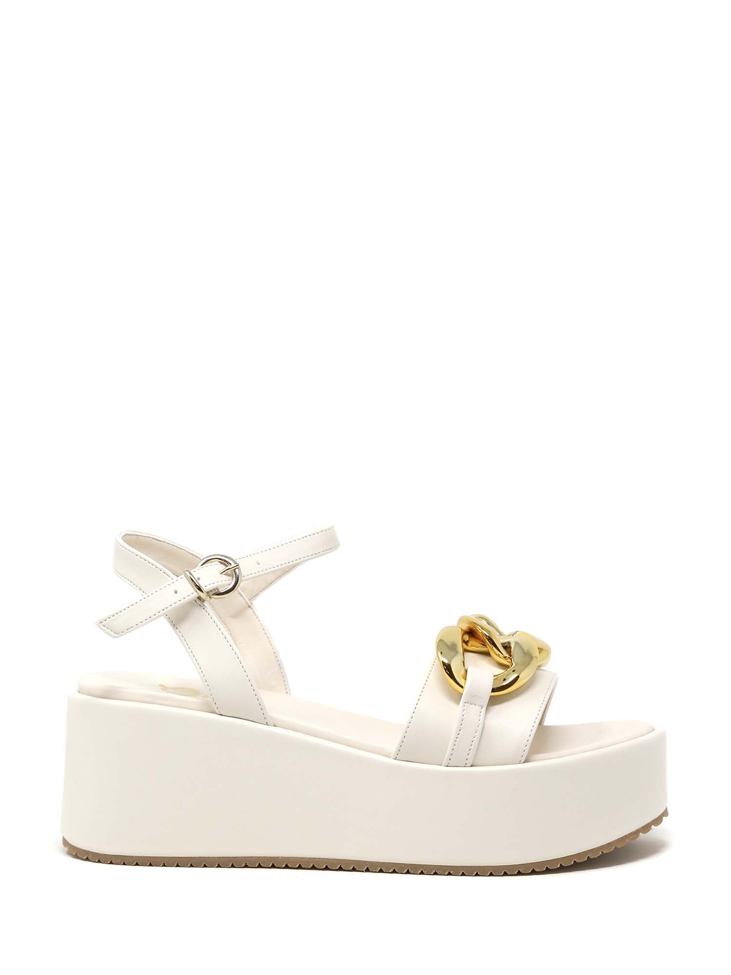 Sandali zeppa Beige Grace Shoes