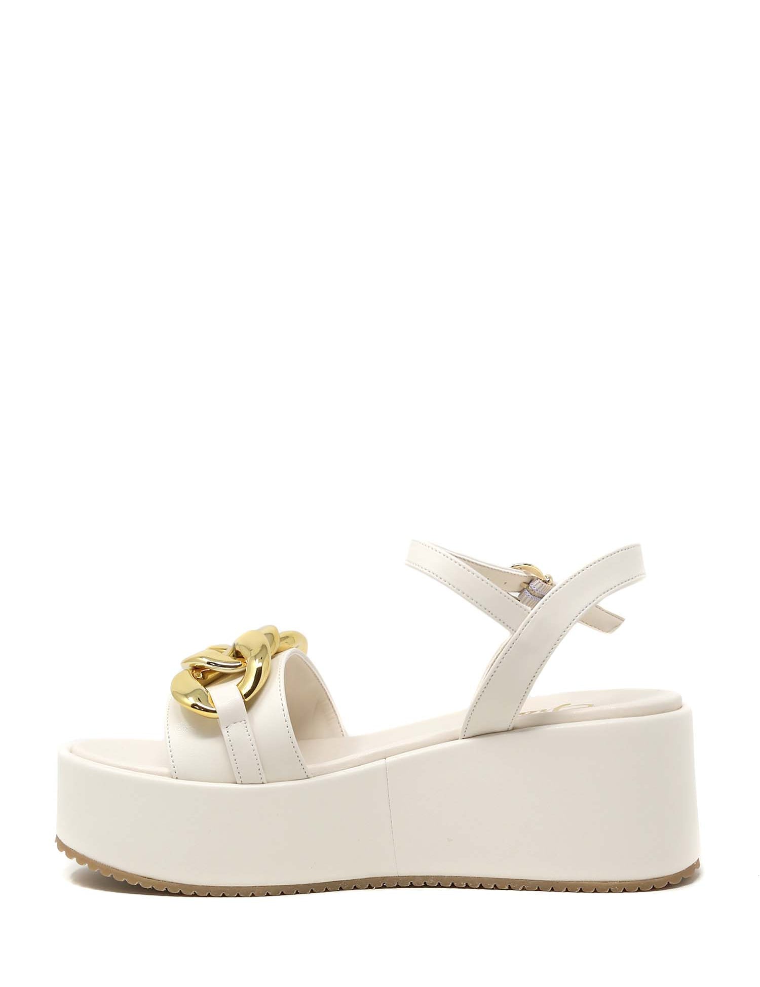 Sandali zeppa Beige Grace Shoes