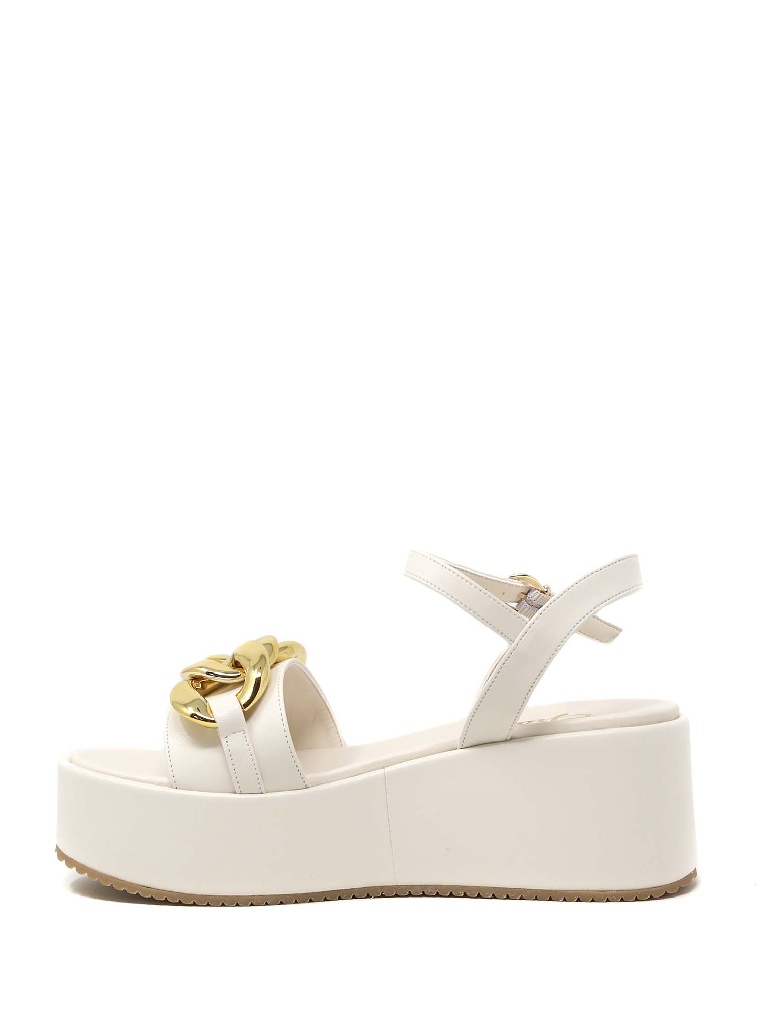 Sandali zeppa Beige Grace Shoes