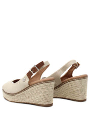 Sandali zeppa Beige Refresh
