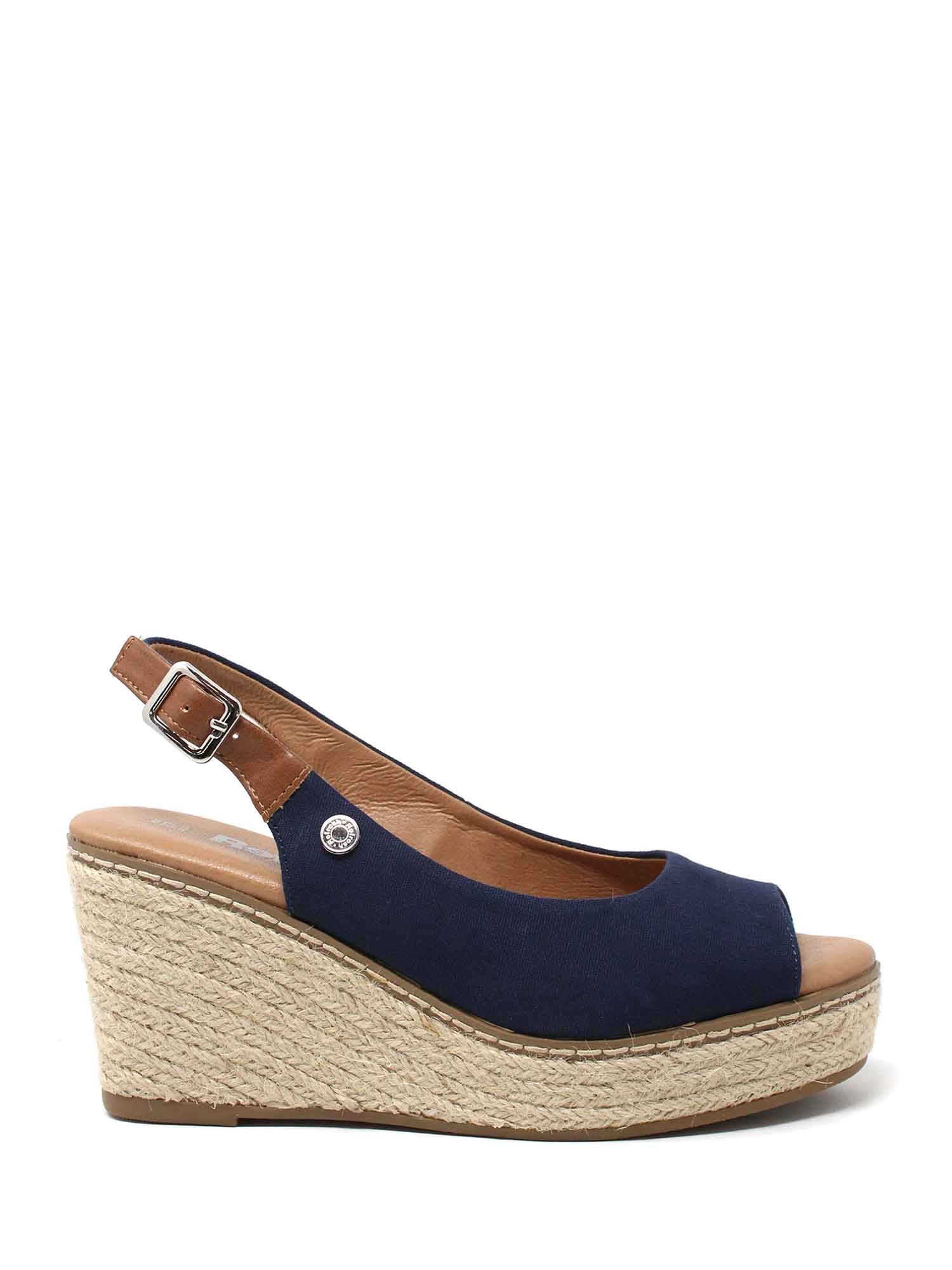 Sandali zeppa Blu Refresh