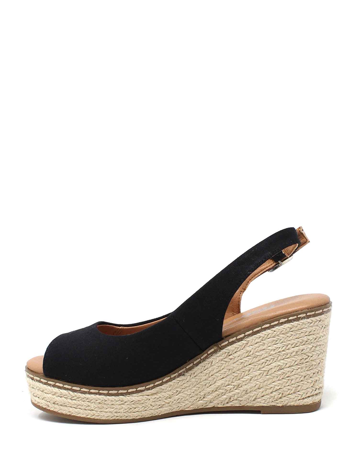 Sandali zeppa Nero Refresh