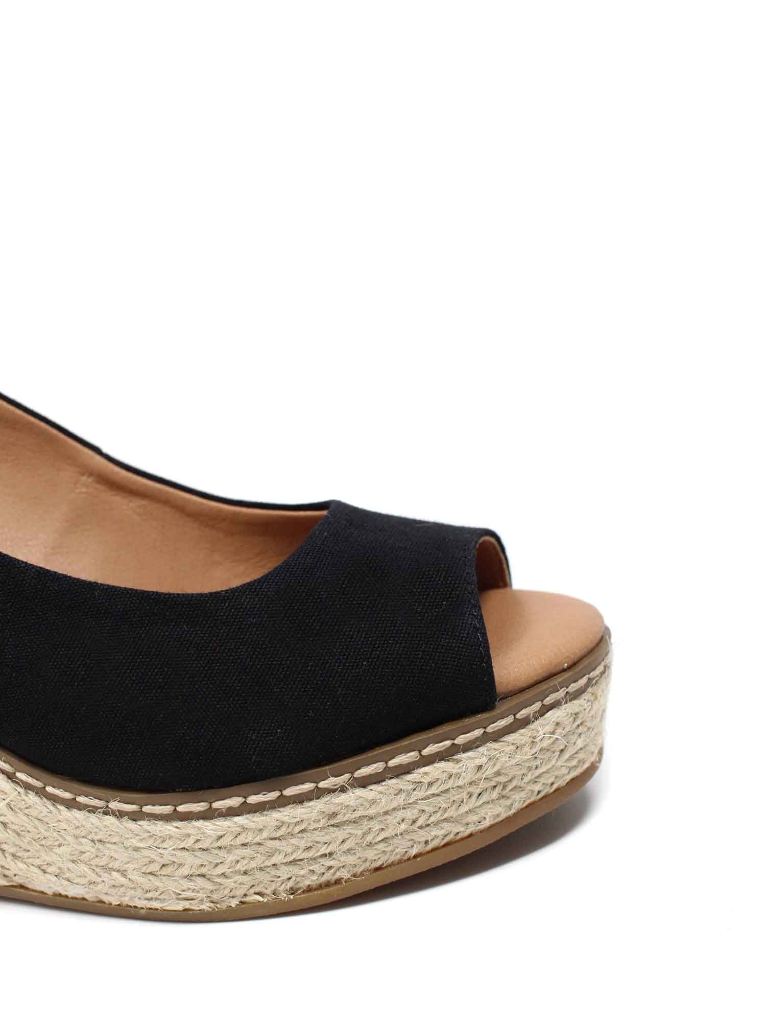 Sandali zeppa Nero Refresh