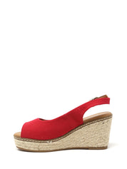 Sandali zeppa Rosso Refresh