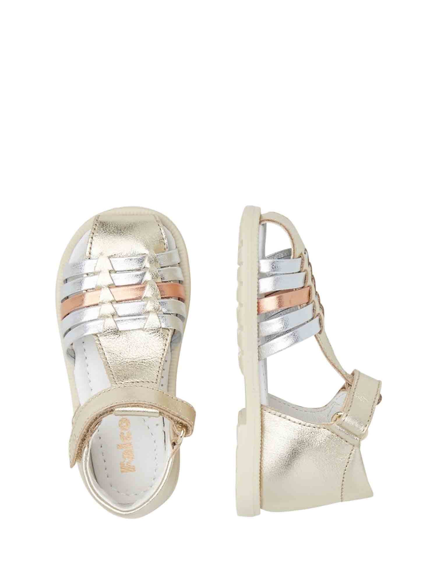 Sandali con strappi Dorato Falcotto