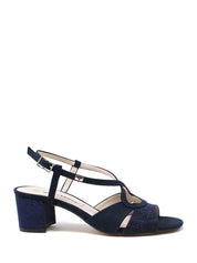 Sandali tacco Blu Valleverde