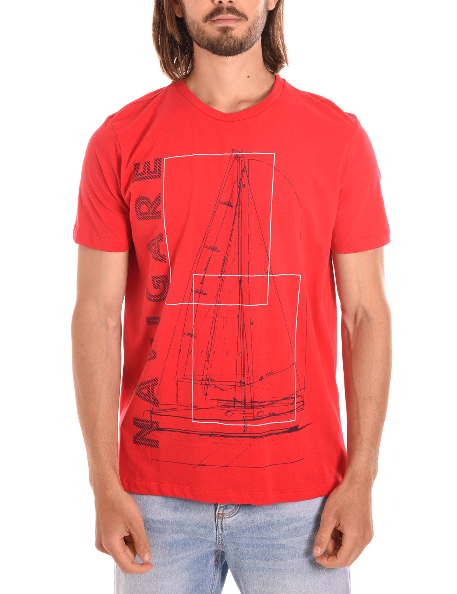 T-shirt Rosso Navigare
