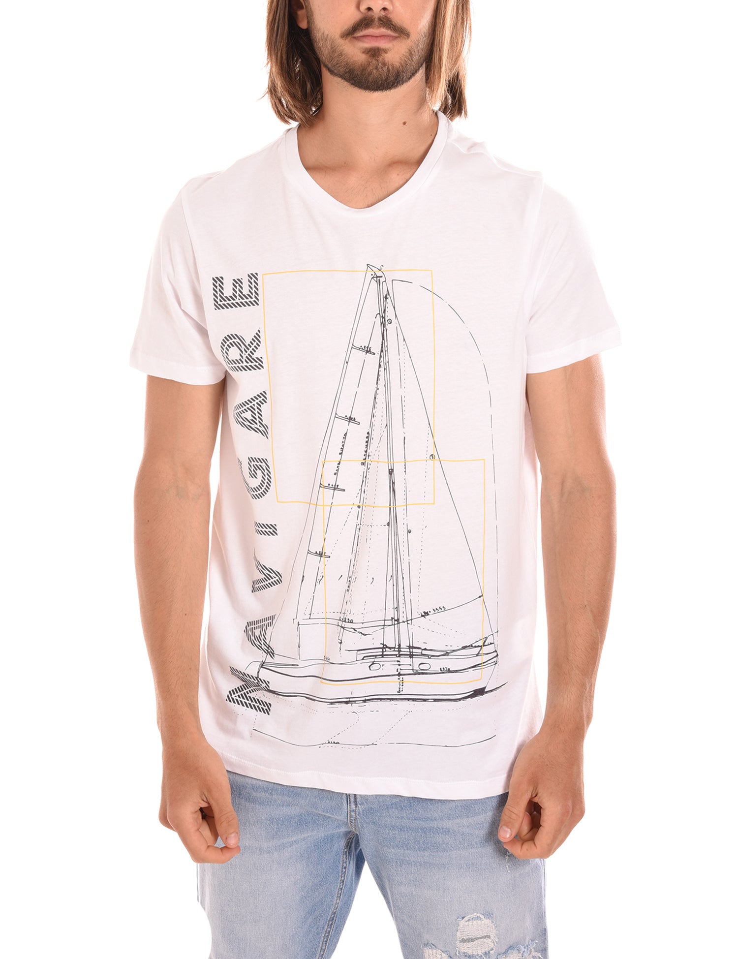 T-shirt Bianco Navigare