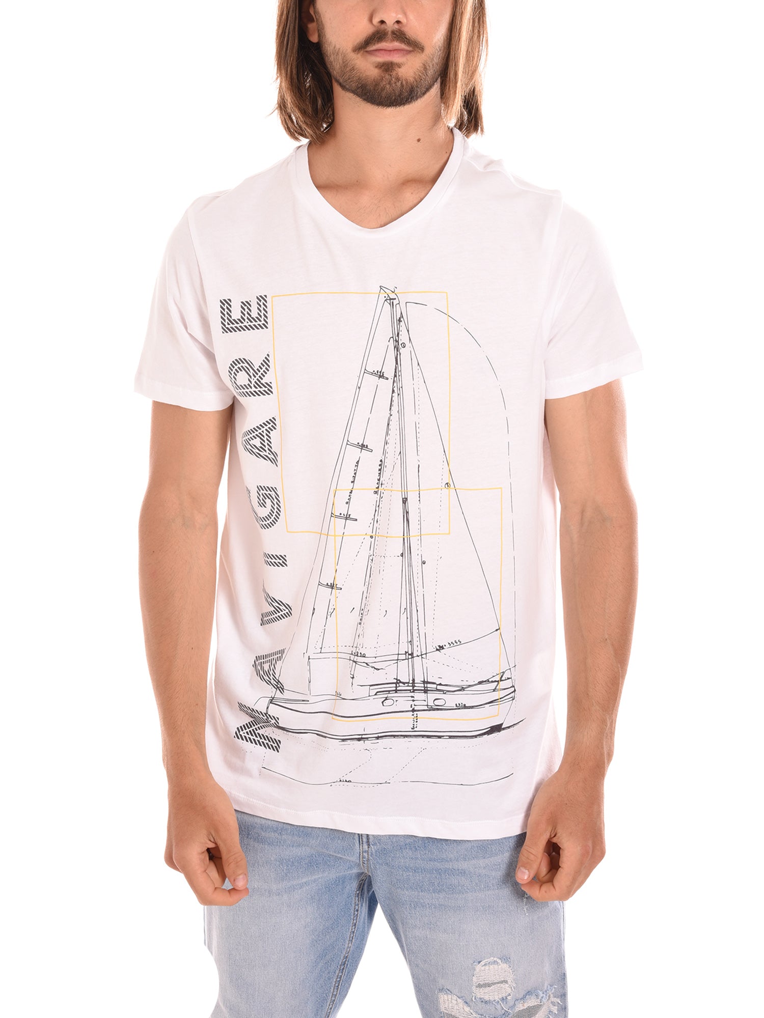 T-shirt Bianco Navigare