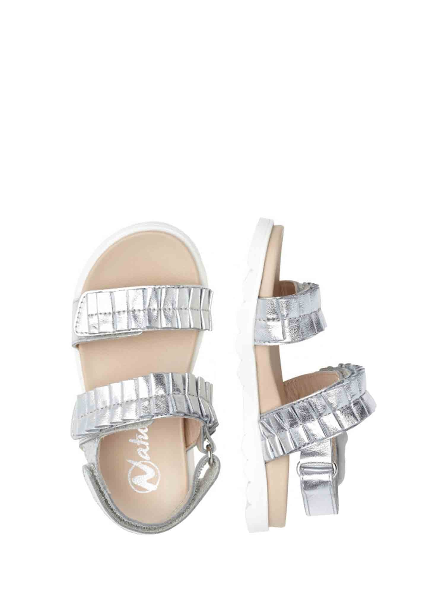 Sandali con strappi Argentato Naturino