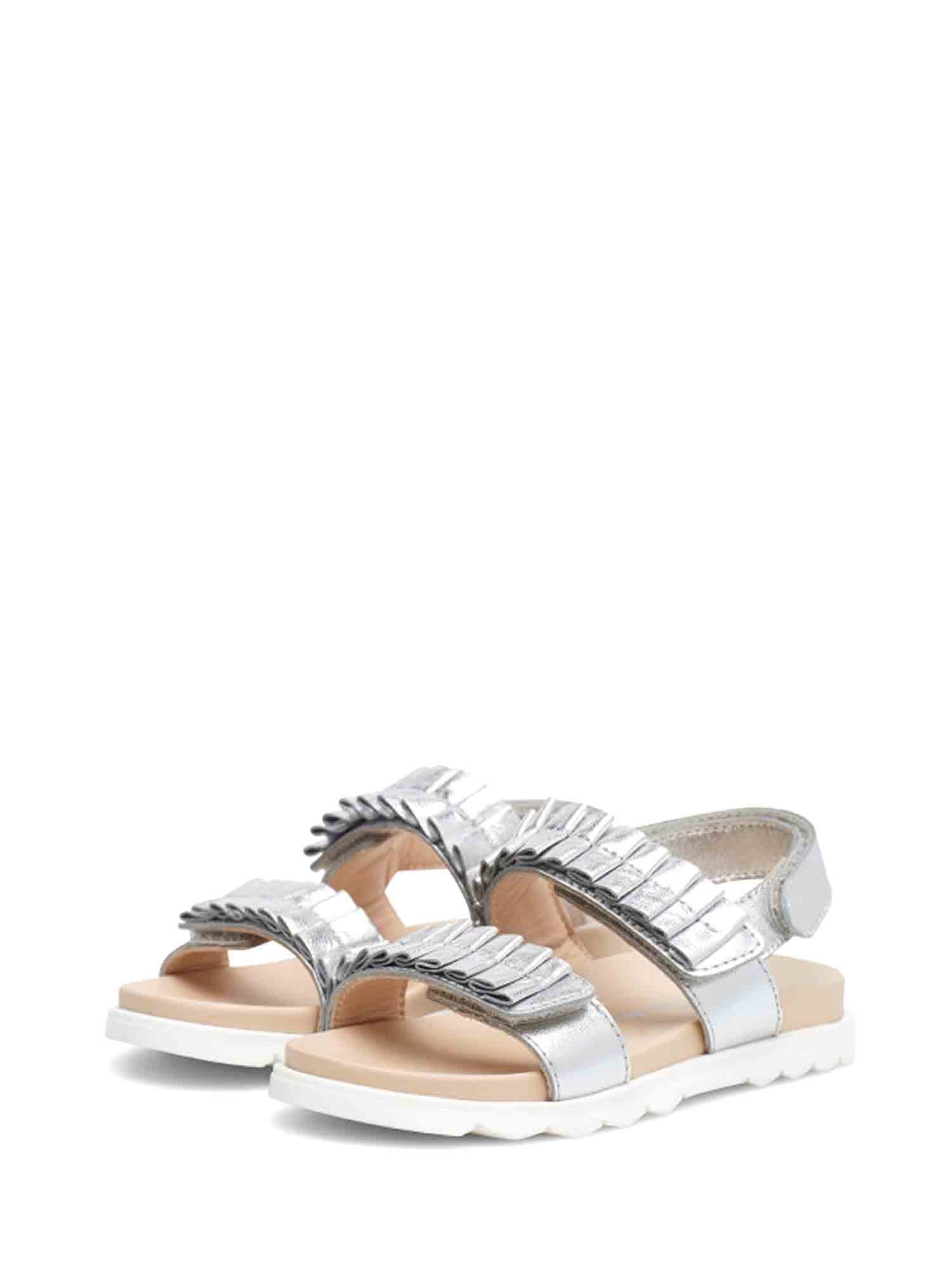 Sandali con strappi Argentato Naturino