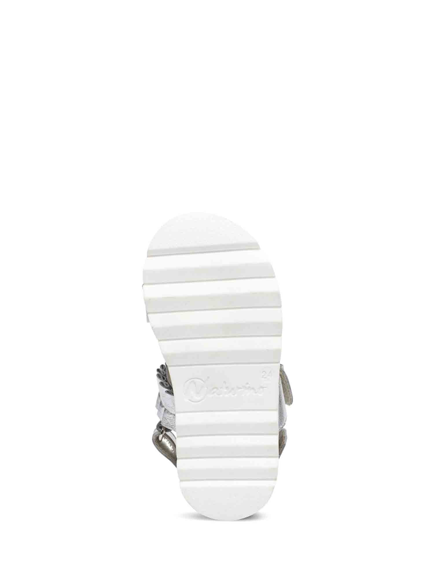 Sandali con strappi Argentato Naturino