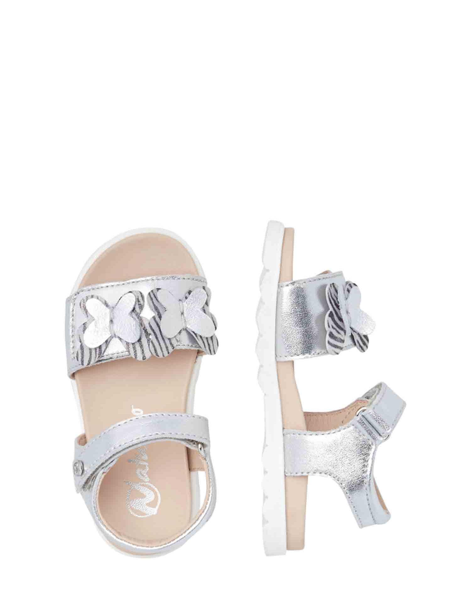 Sandali con strappi Argentato Naturino