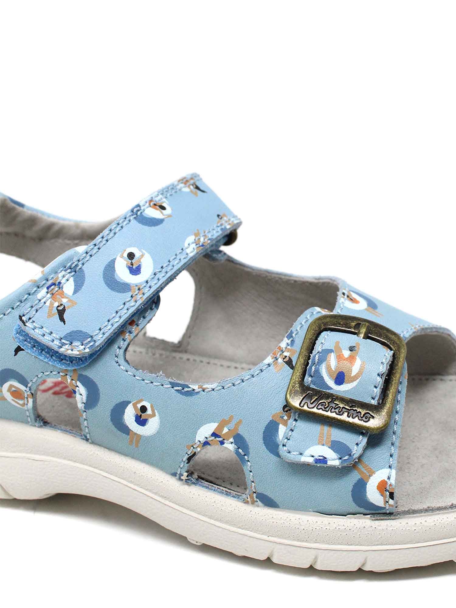 Sandali con strappi Blu Naturino