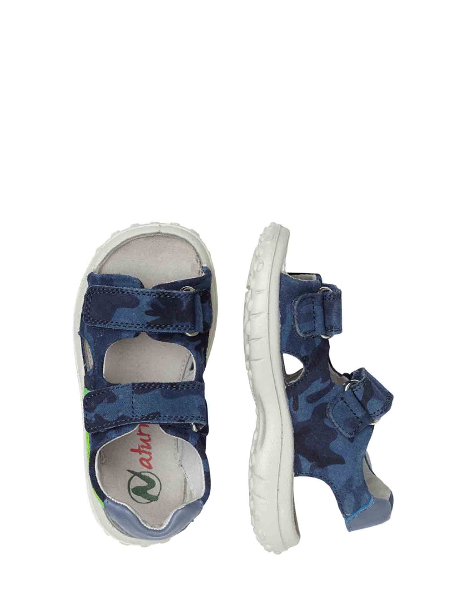 Sandali con strappi Blu Naturino