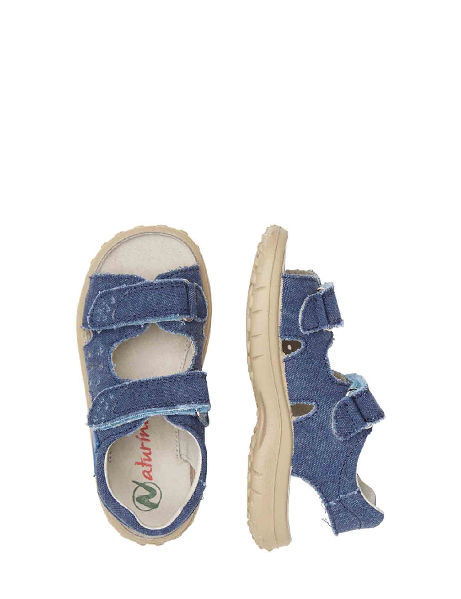 Sandali con strappi Blu Naturino