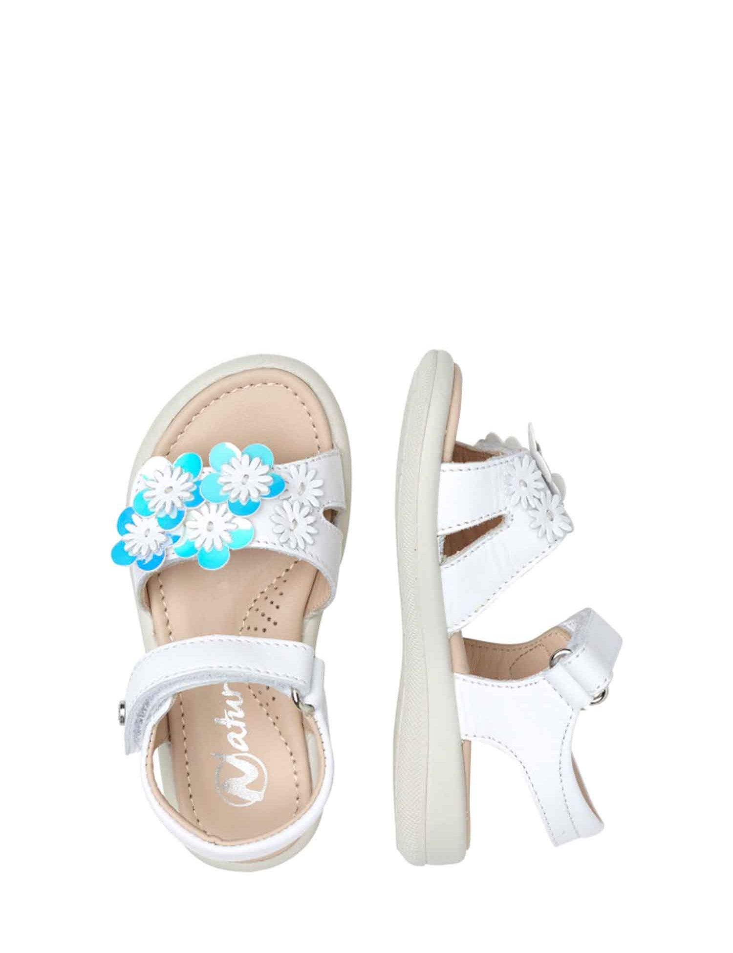 Sandali con strappi Bianco Naturino