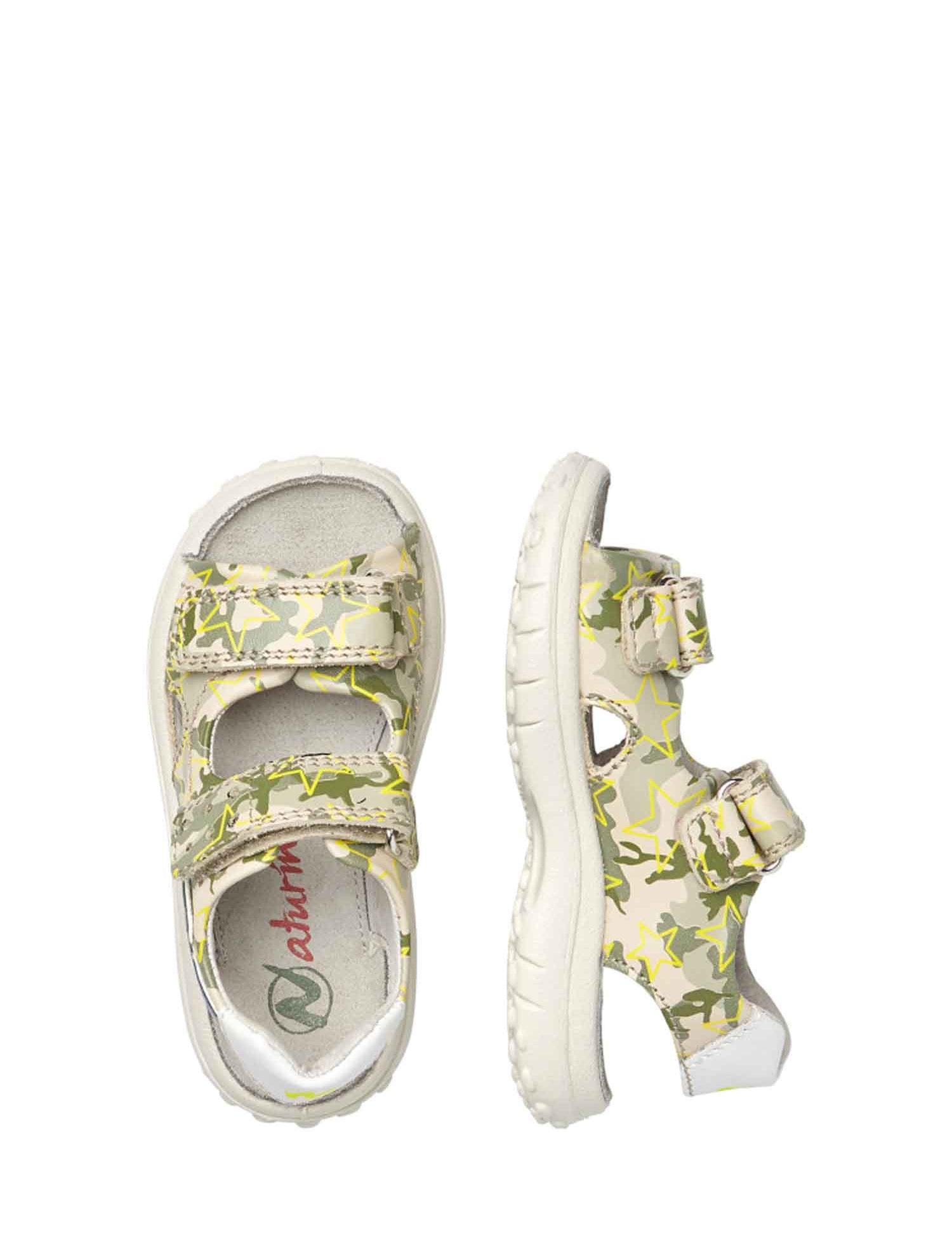 Sandali con strappi Verde Naturino