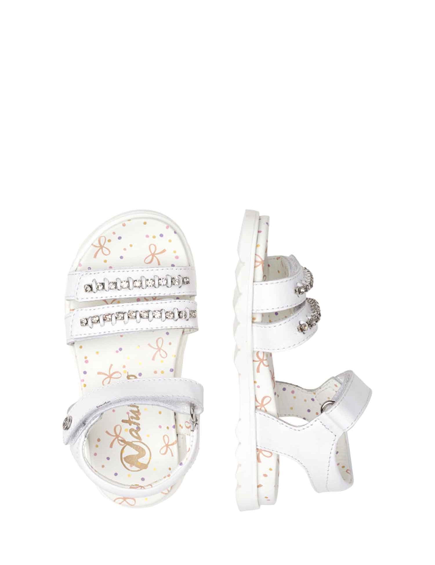 Sandali con strappi Bianco Naturino