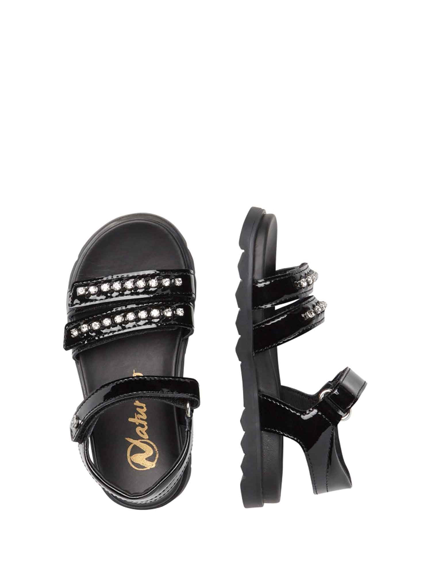 Sandali con strappi Nero Naturino