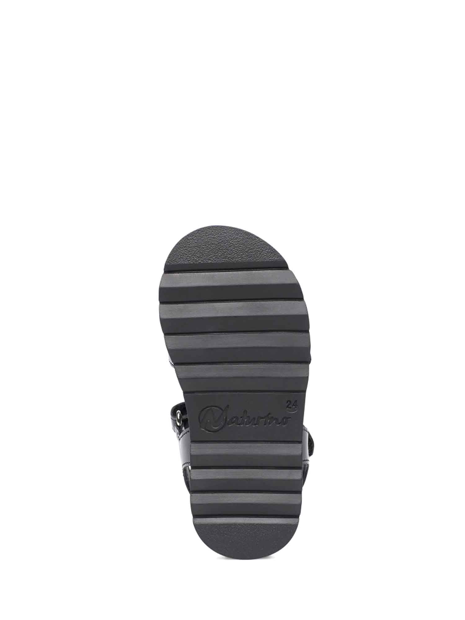 Sandali con strappi Nero Naturino