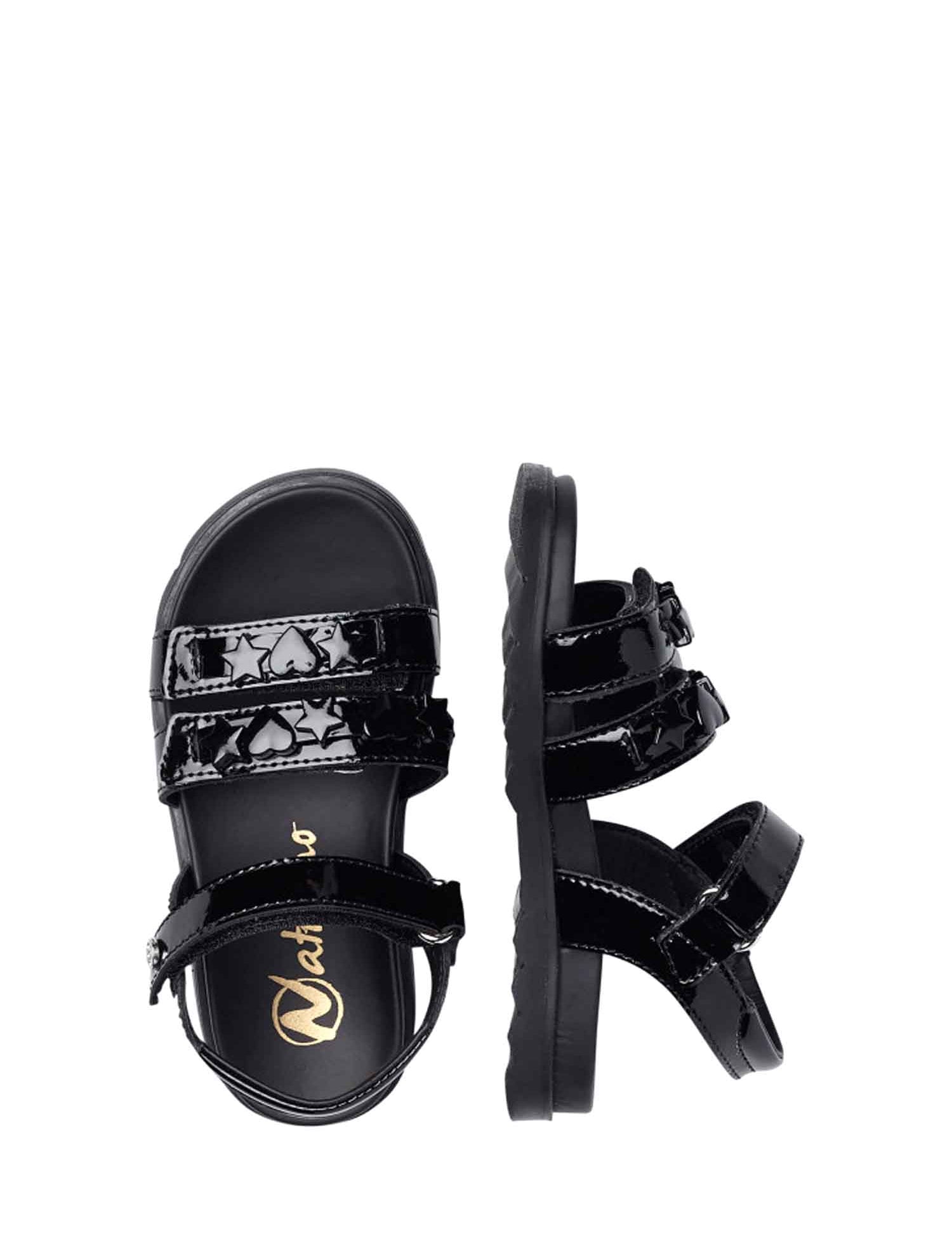 Sandali con strappi Nero Naturino