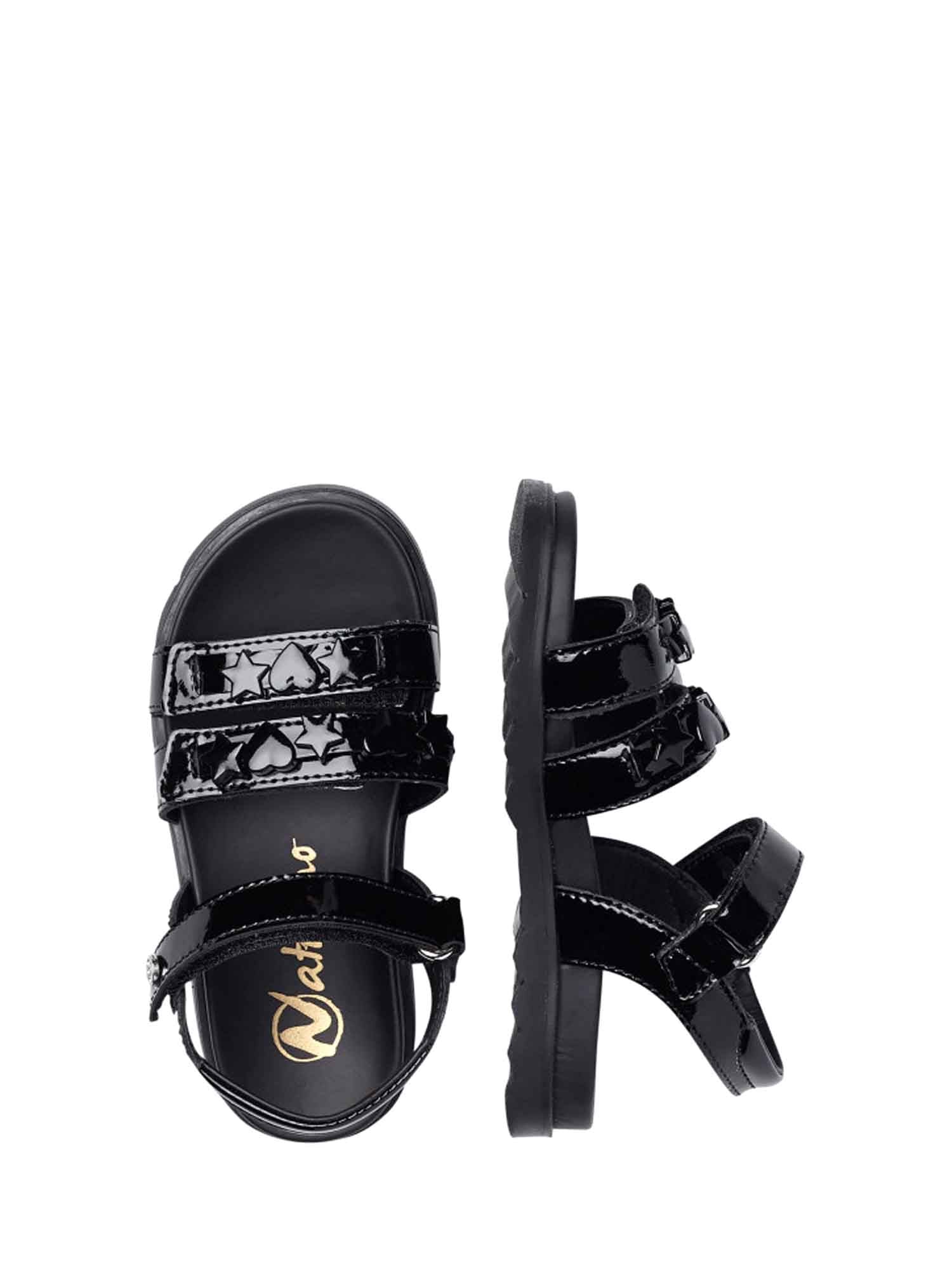 Sandali con strappi Nero Naturino