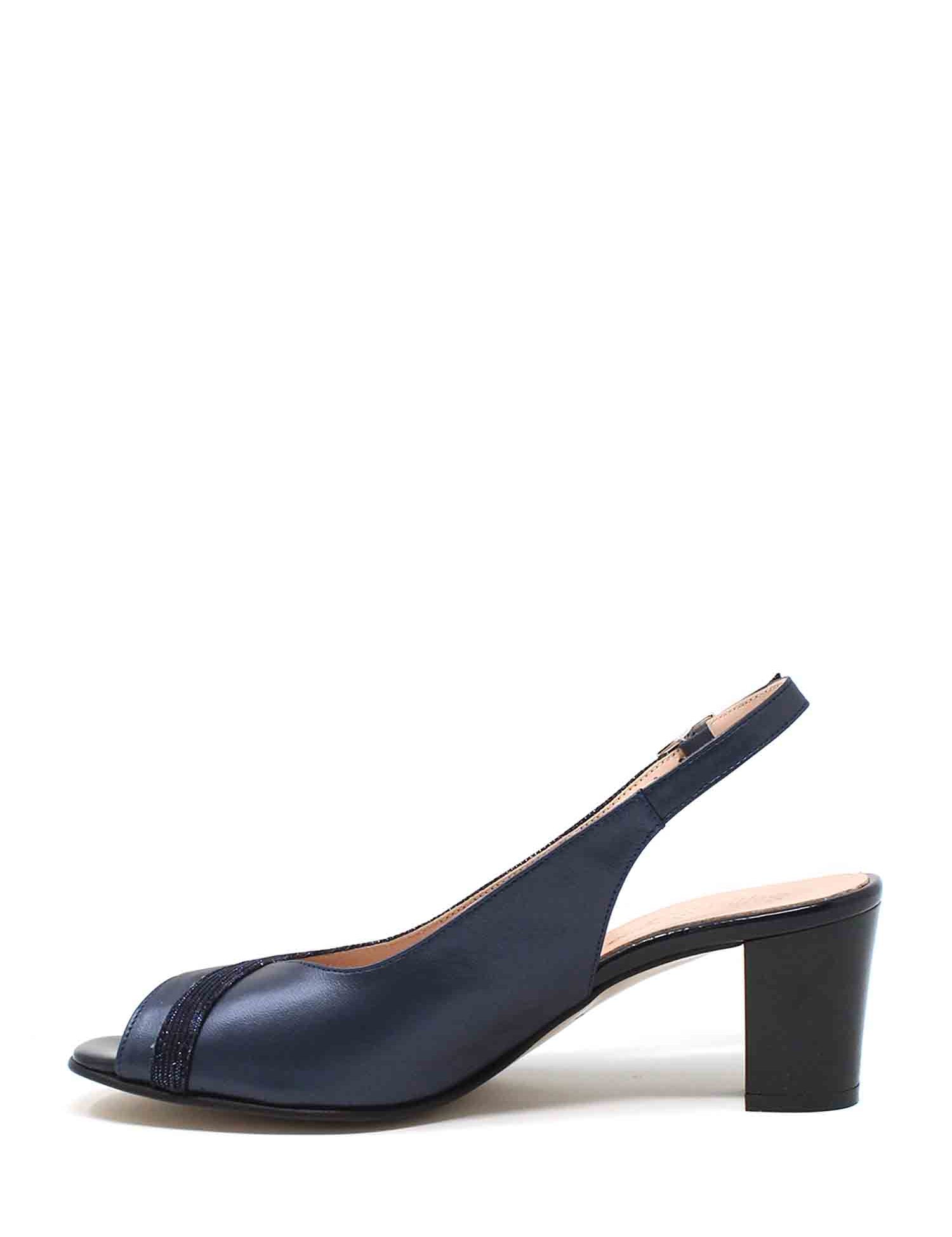 Sandali tacco Blu Soffice Sogno