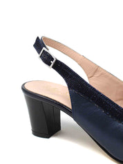 Sandali tacco Blu Soffice Sogno