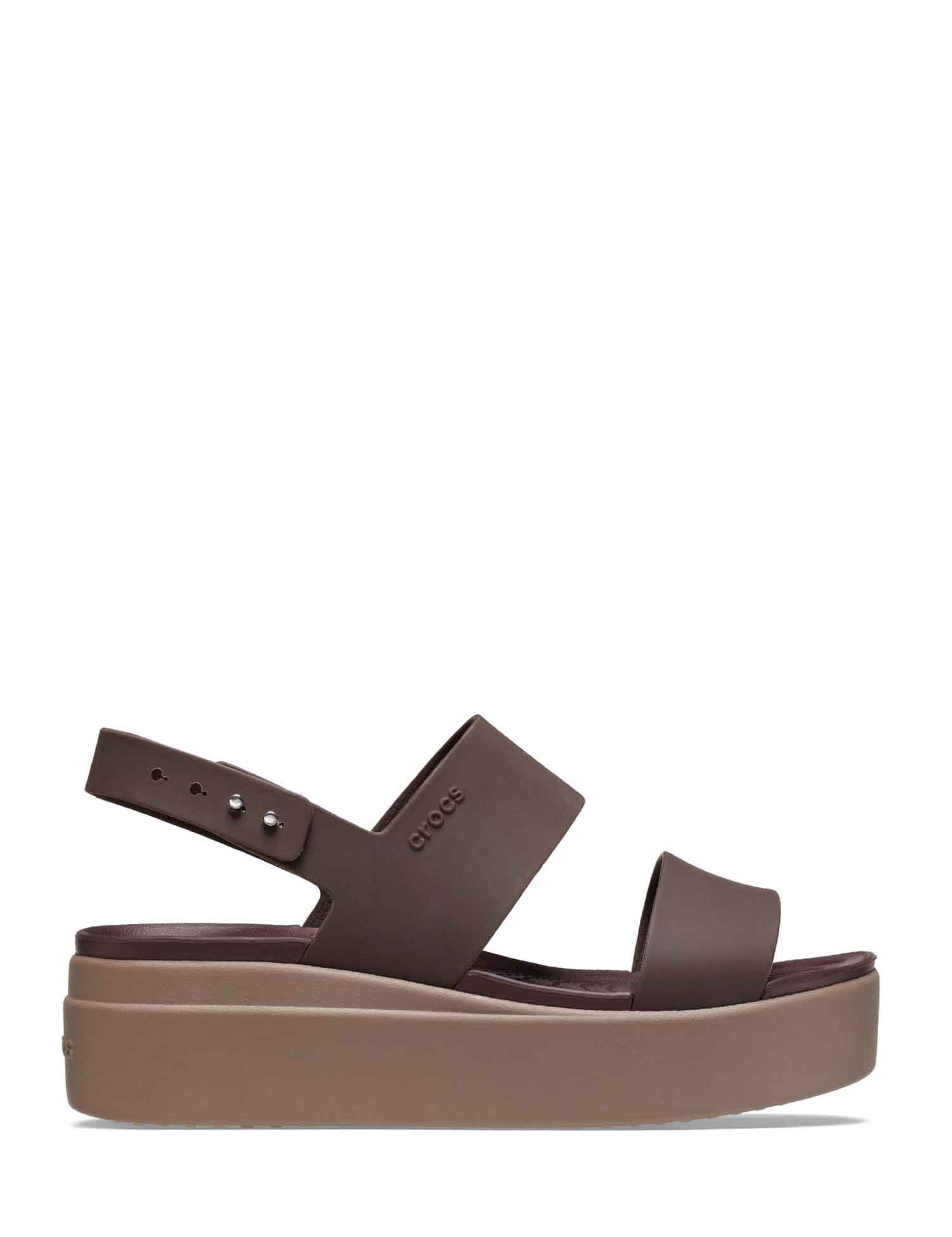 Sandali zeppa Marrone Crocs