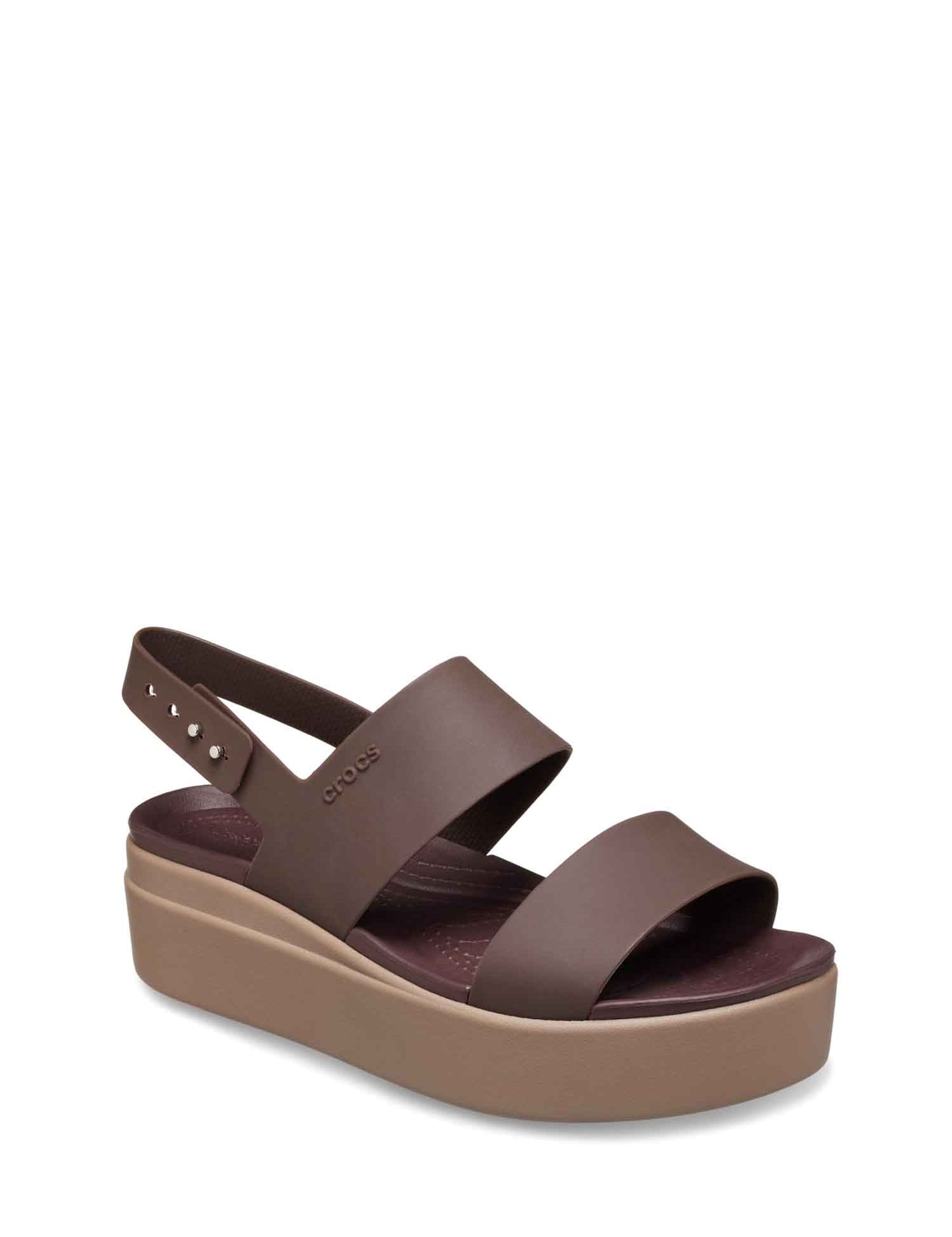 Sandali zeppa Marrone Crocs