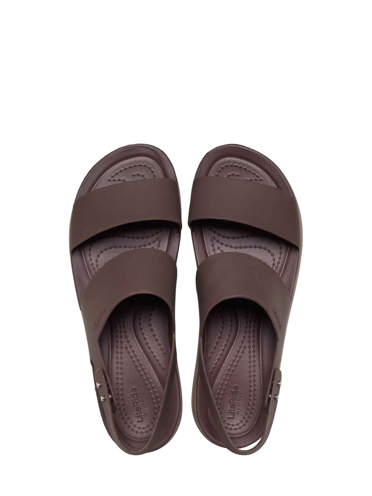 Sandali zeppa Marrone Crocs