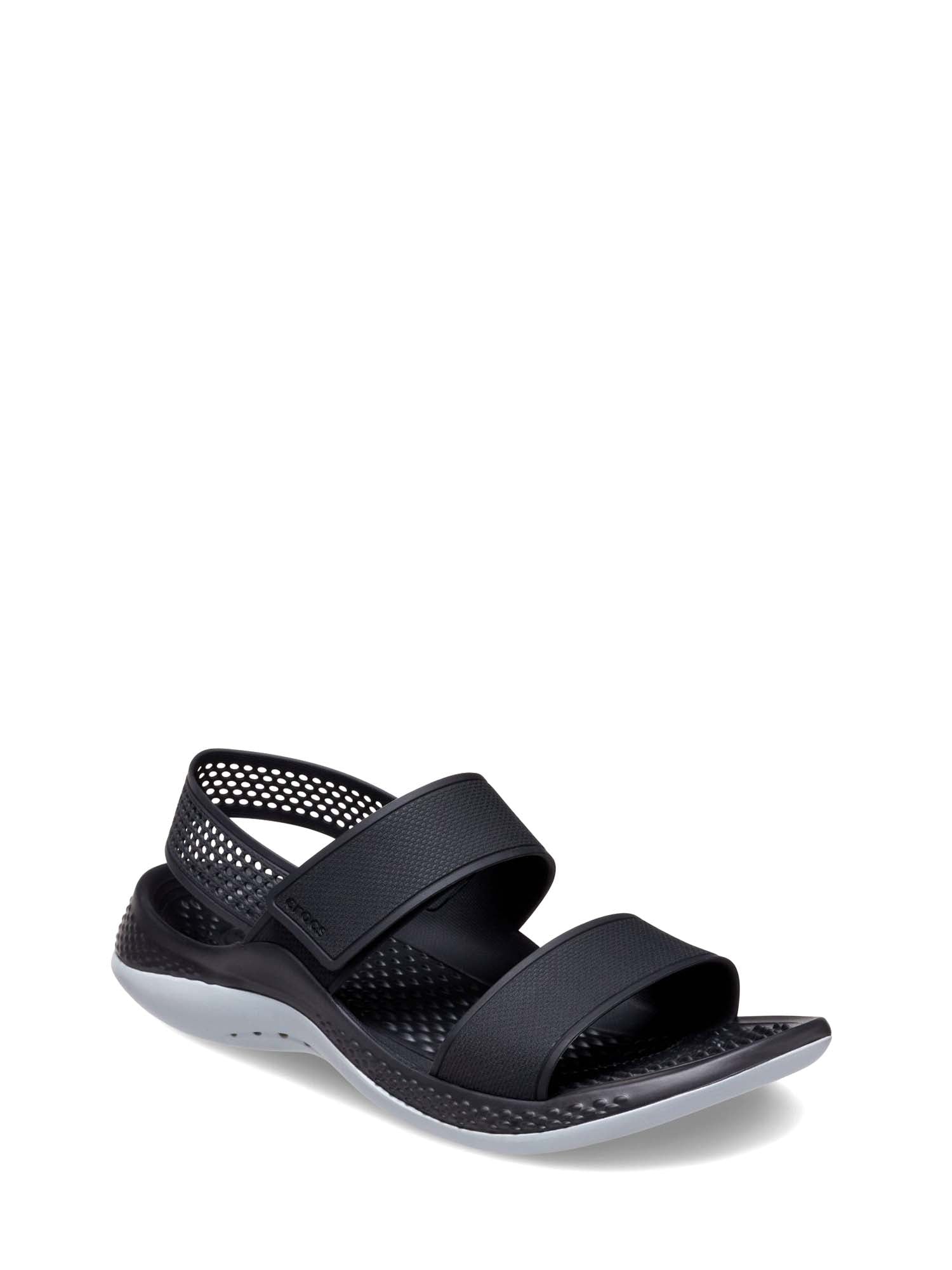 Sandali con strappi Nero Crocs