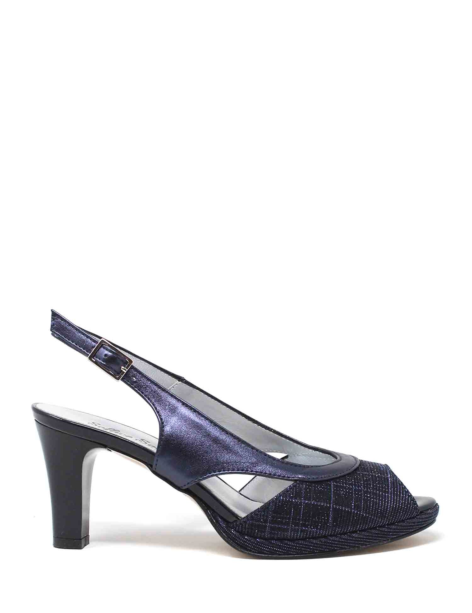 Sandali tacco Blu Soffice Sogno