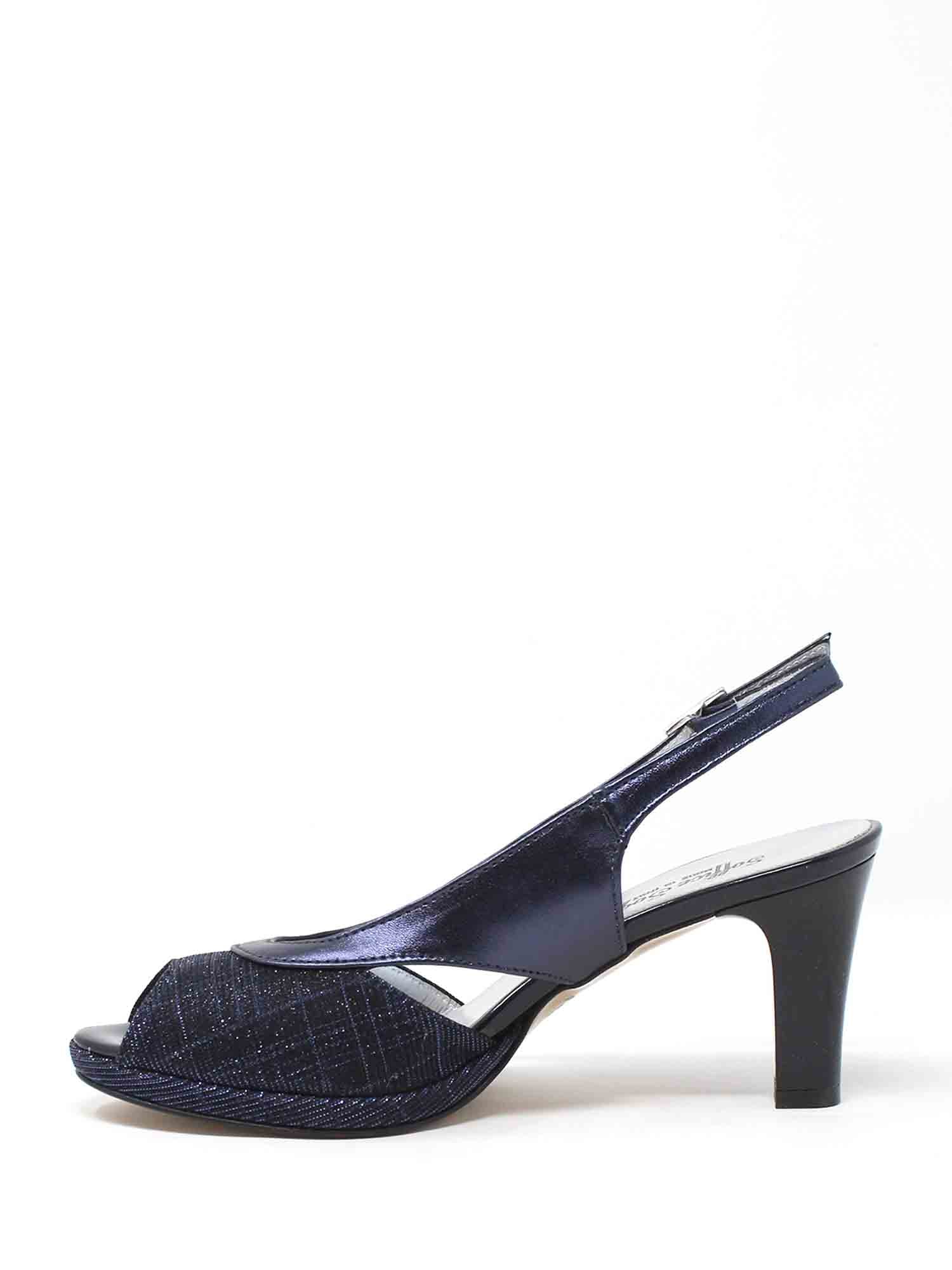 Sandali tacco Blu Soffice Sogno