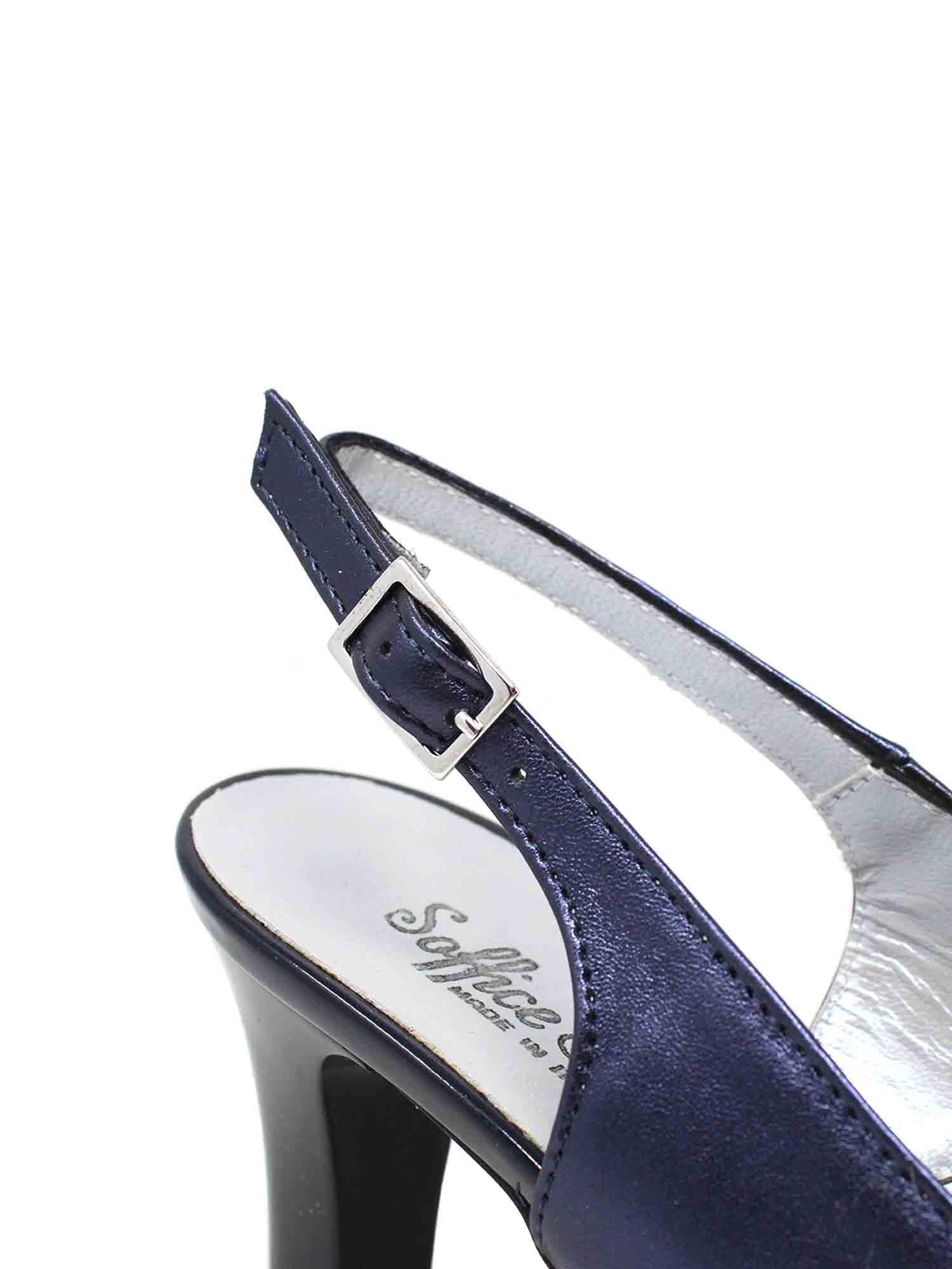 Sandali tacco Blu Soffice Sogno