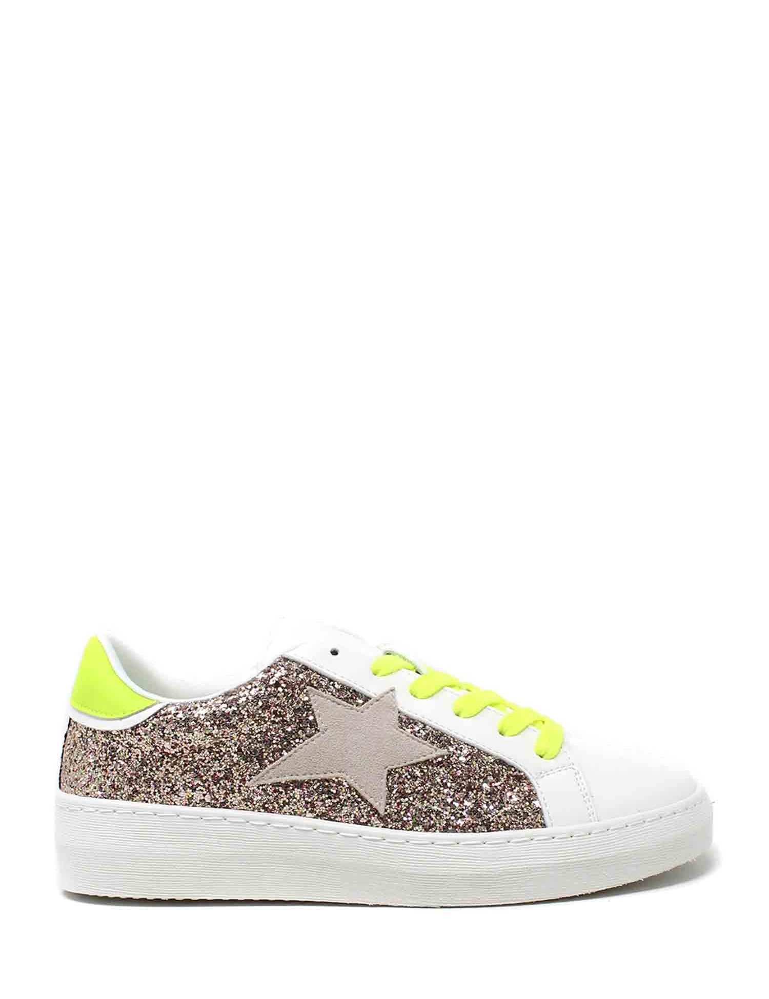 Sneakers Bianco Gold&gold