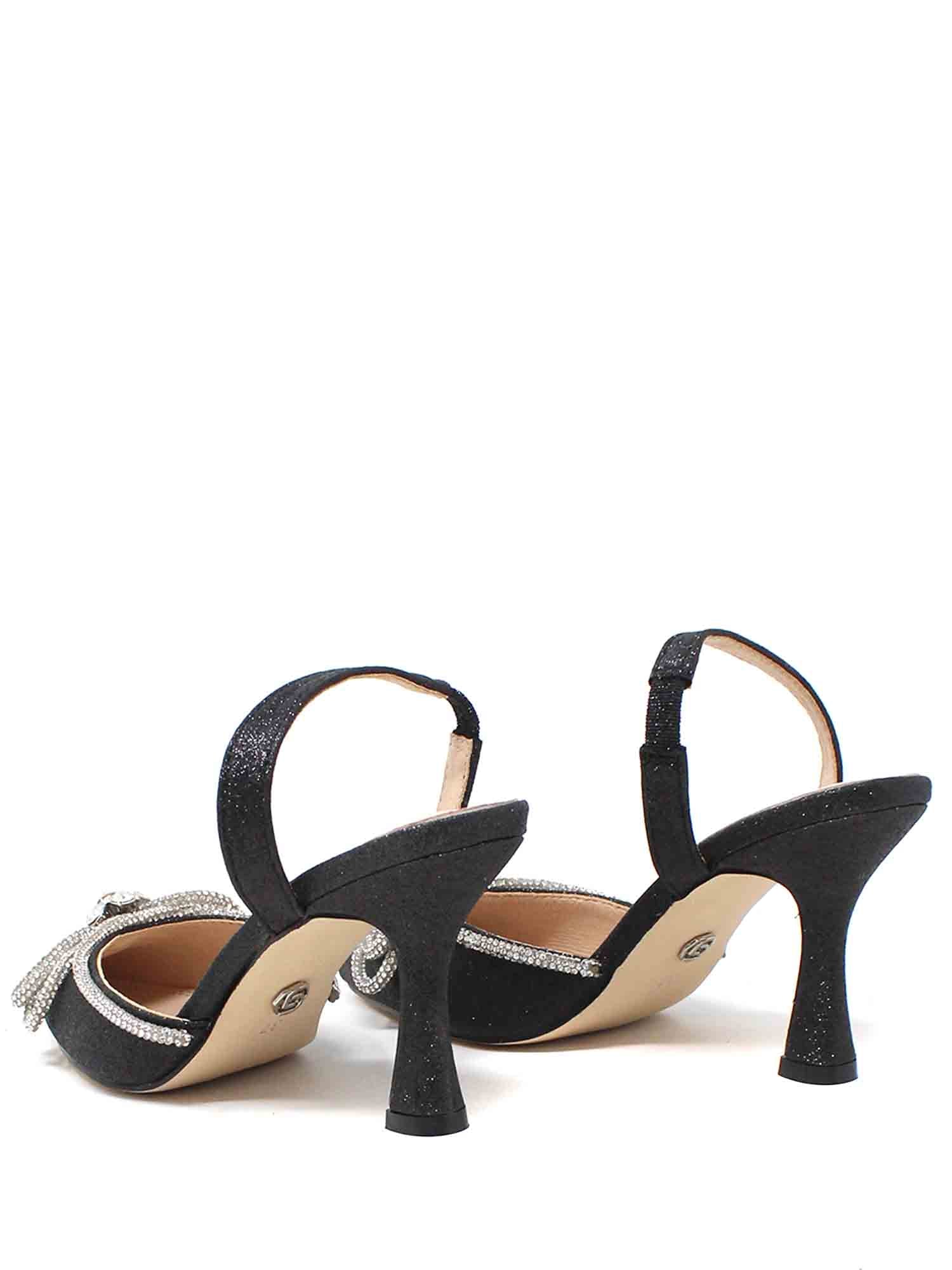 Sandali tacco Nero Gold&gold
