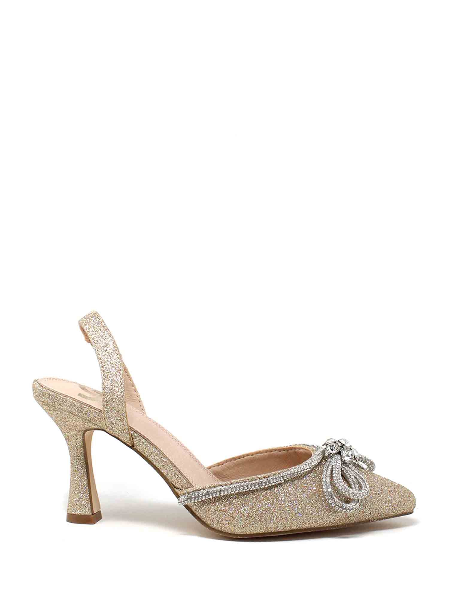 Sandali tacco Dorato Gold&gold