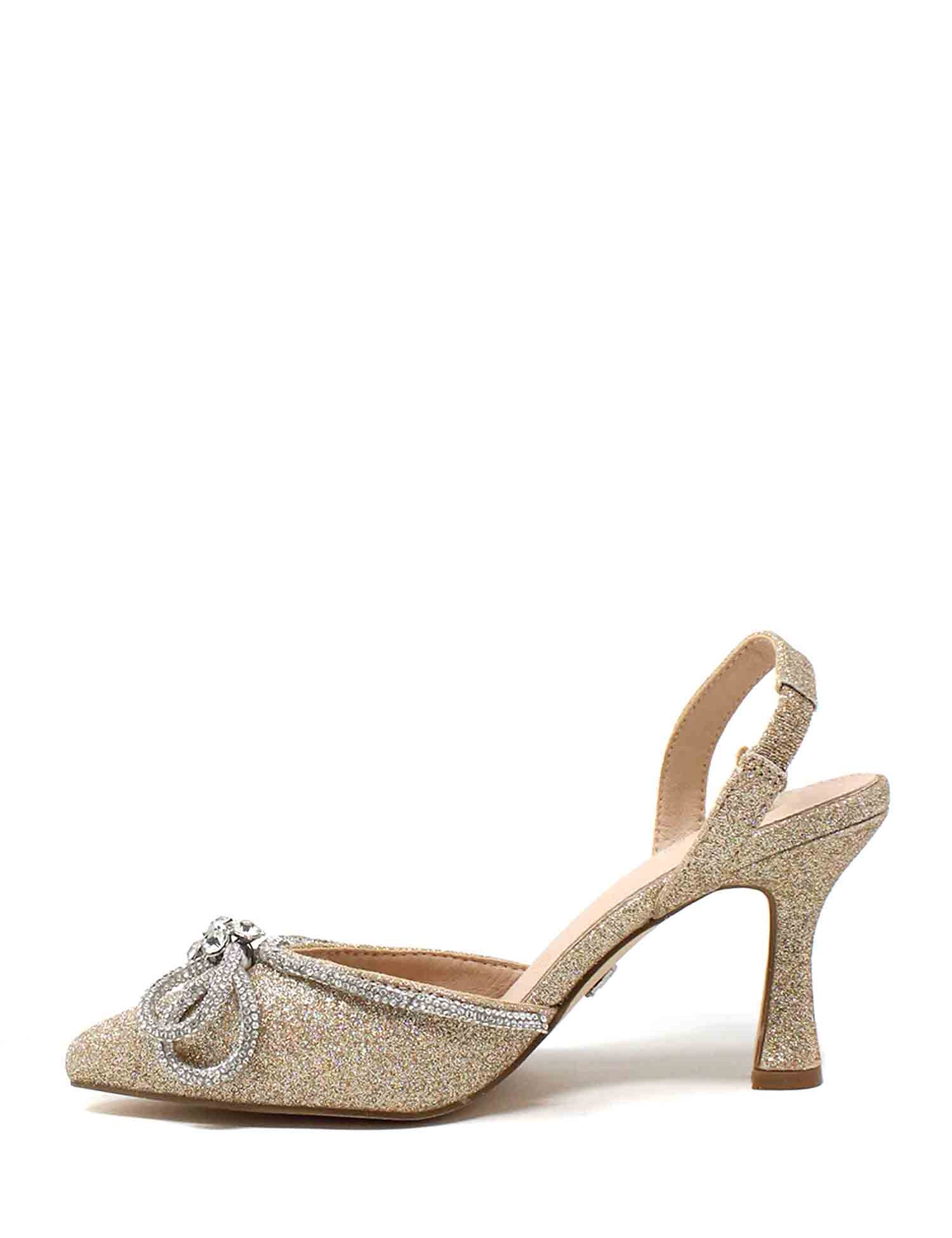 Sandali tacco Dorato Gold&gold