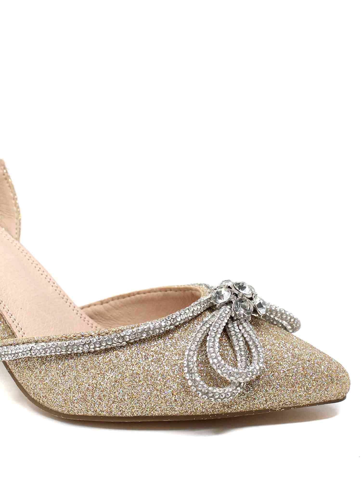 Sandali tacco Dorato Gold&gold