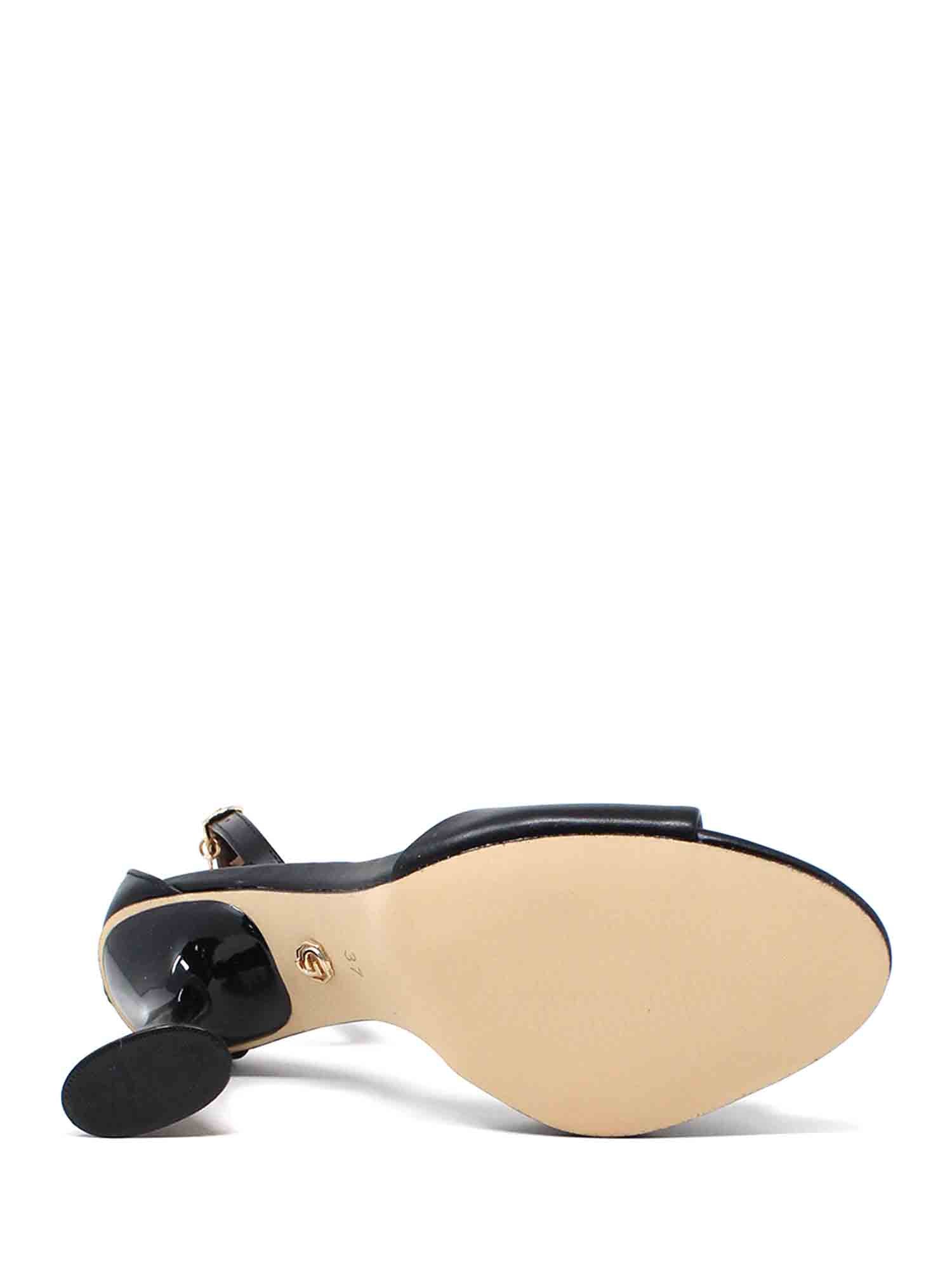 Sandali tacco Nero Gold&gold