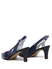 Sandali tacco Blu Soffice Sogno