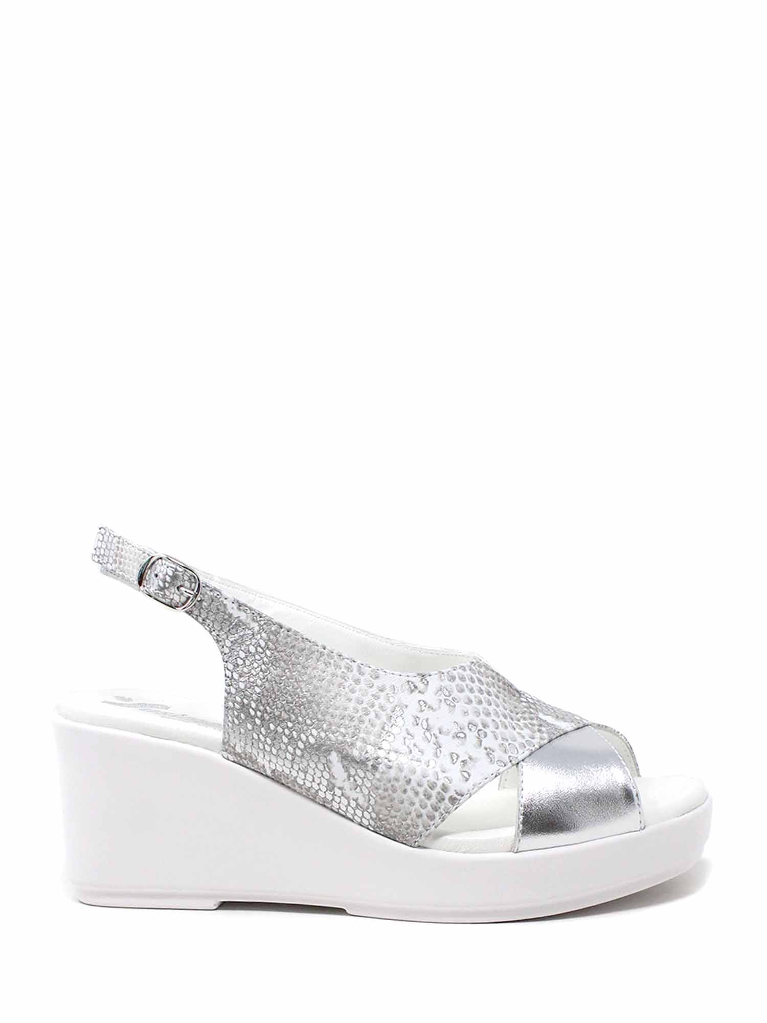 Sandali zeppa Argentato Susimoda